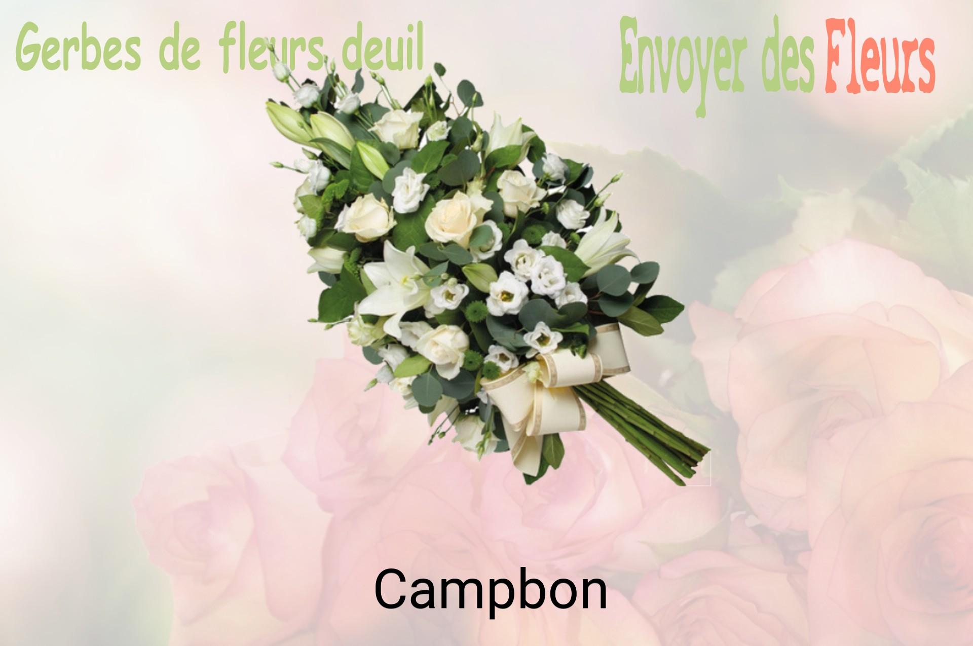 Gerbe de fleurs de deuil livrée à Campbon